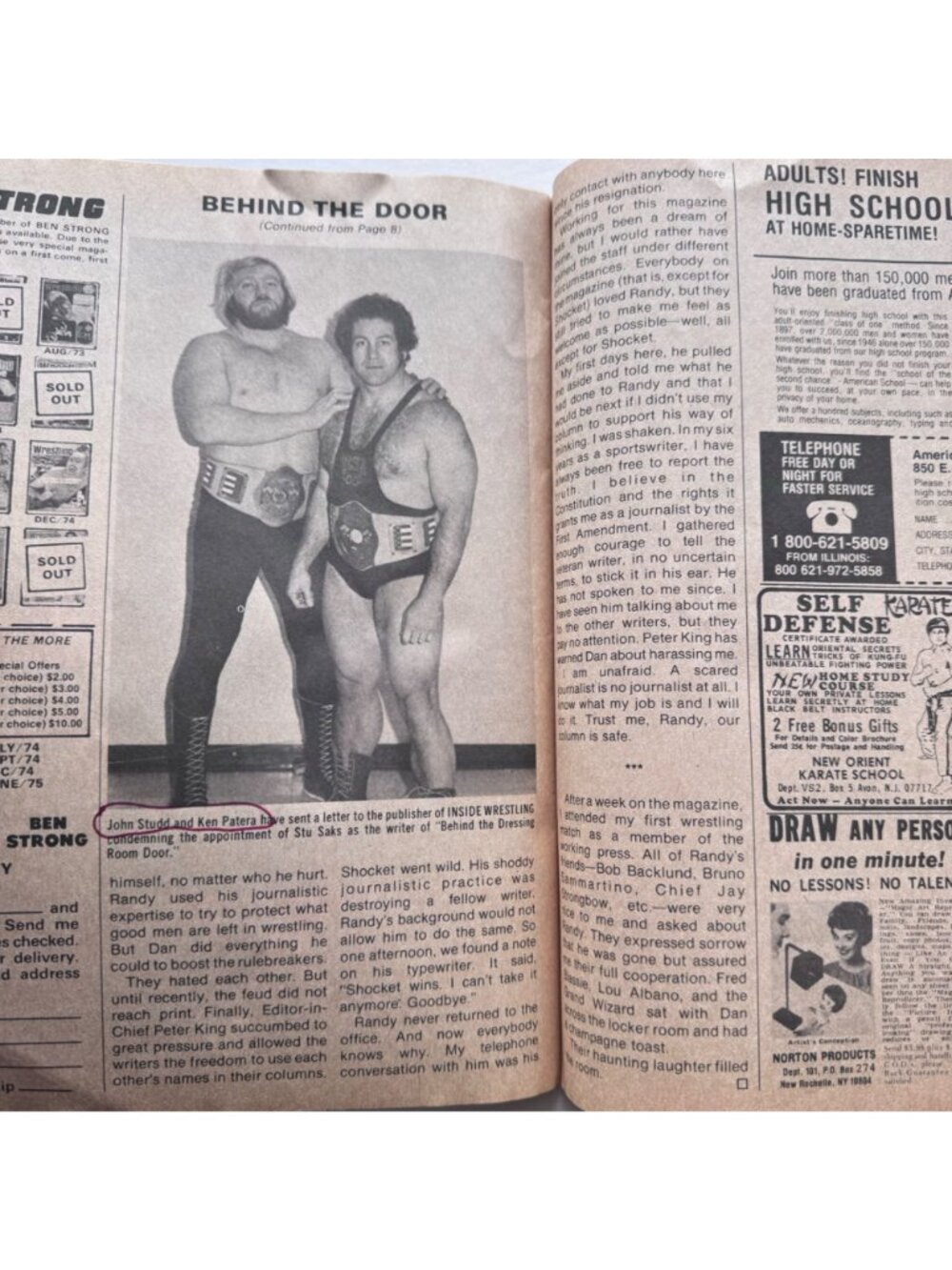 Inside Wrestling Victory Sports Putski Backlund Heenan Snuka Patera Nov 1979 WWF - Picture 7 of 12